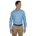 thumbnail image 1 of The Harriton Mens Long Sleeve Oxford Shirt with Stain-Release - LIGHT BLUE - XS, 1 of 2