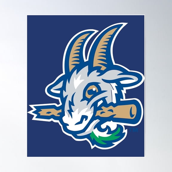 The-Hartford-Yard-Goats-Logo Poster Wall Art, Modern Wall Decor For Living Room Bedroom, 8x12 UNFRAMED