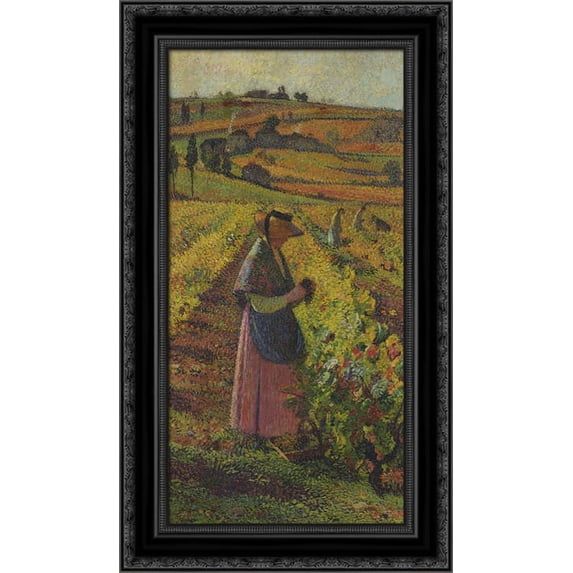 The Harvest 17x24 Black Ornate Wood Framed Canvas Art by Martin, Henri