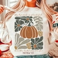 thumbnail image 1 of The Harvest is Plentiful Floral Christian Sweater, Autumn Fall Thanksgiving Boho Christmas Pullover, 1 of 5