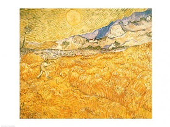 The Harvester Canvas Art - Vincent Van Gogh (36 x 24)