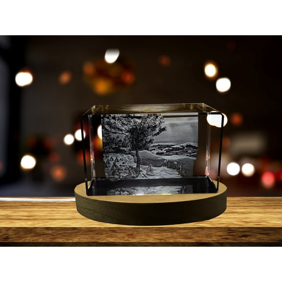 The Harvesters 3D Engraved Crystal Decor