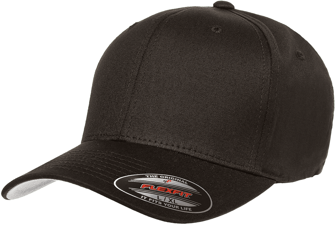 Fit Flex Flexfit Fitted Cap Cotton The Black - V-Flexfit Pros 5001 Small/Medium Hat Hat Twill Blank
