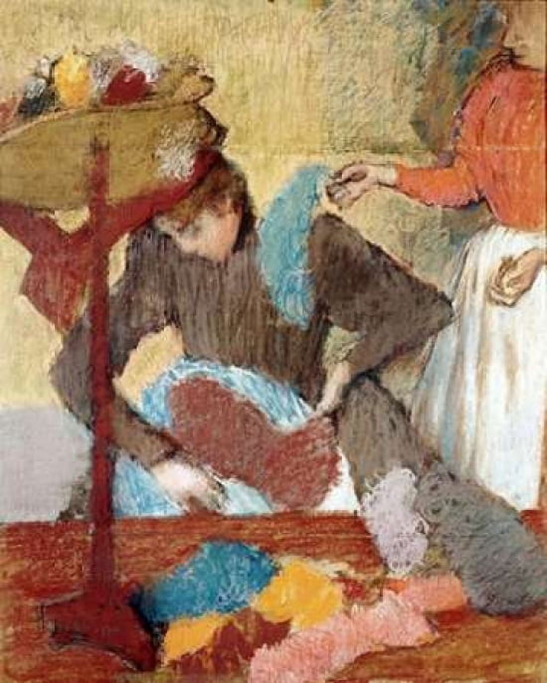The Hatmaker Canvas Art - Edgar Degas (20 x 24)