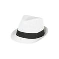 thumbnail image 1 of The Hatter Co. Tweed Classic Cuban Style Fedora Fashion Cap Hat, White, 1 of 4