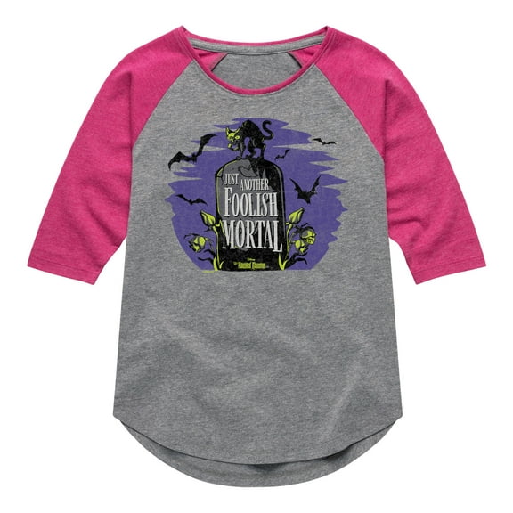 The Haunted Mansion - Another Foolish Mortal - Toddler & Youth Girls Raglan Graphic T-Shirt