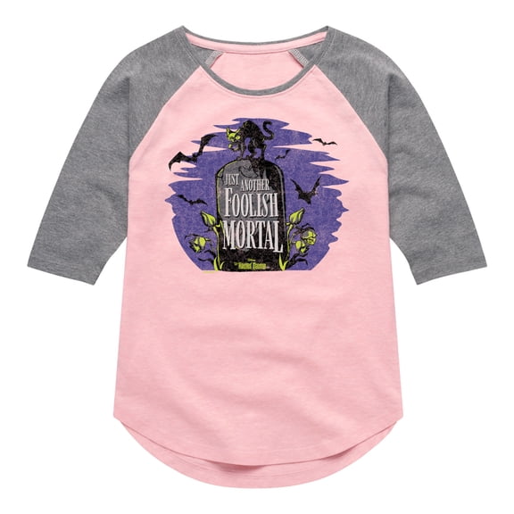The Haunted Mansion - Another Foolish Mortal - Toddler & Youth Girls Raglan Graphic T-Shirt