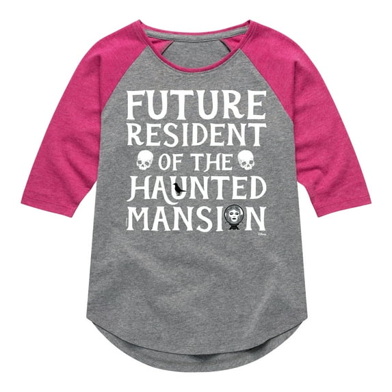 The Haunted Mansion - Future Resident Of The Haunted Mansion Tomb - Toddler & Youth Girls Raglan Graphic T-Shirt