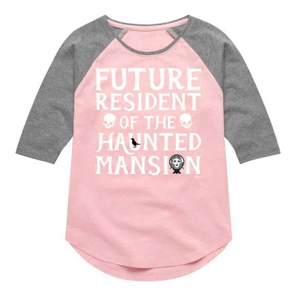 The Haunted Mansion - Future Resident Of The Haunted Mansion Tomb - Toddler & Youth Girls Raglan Graphic T-Shirt
