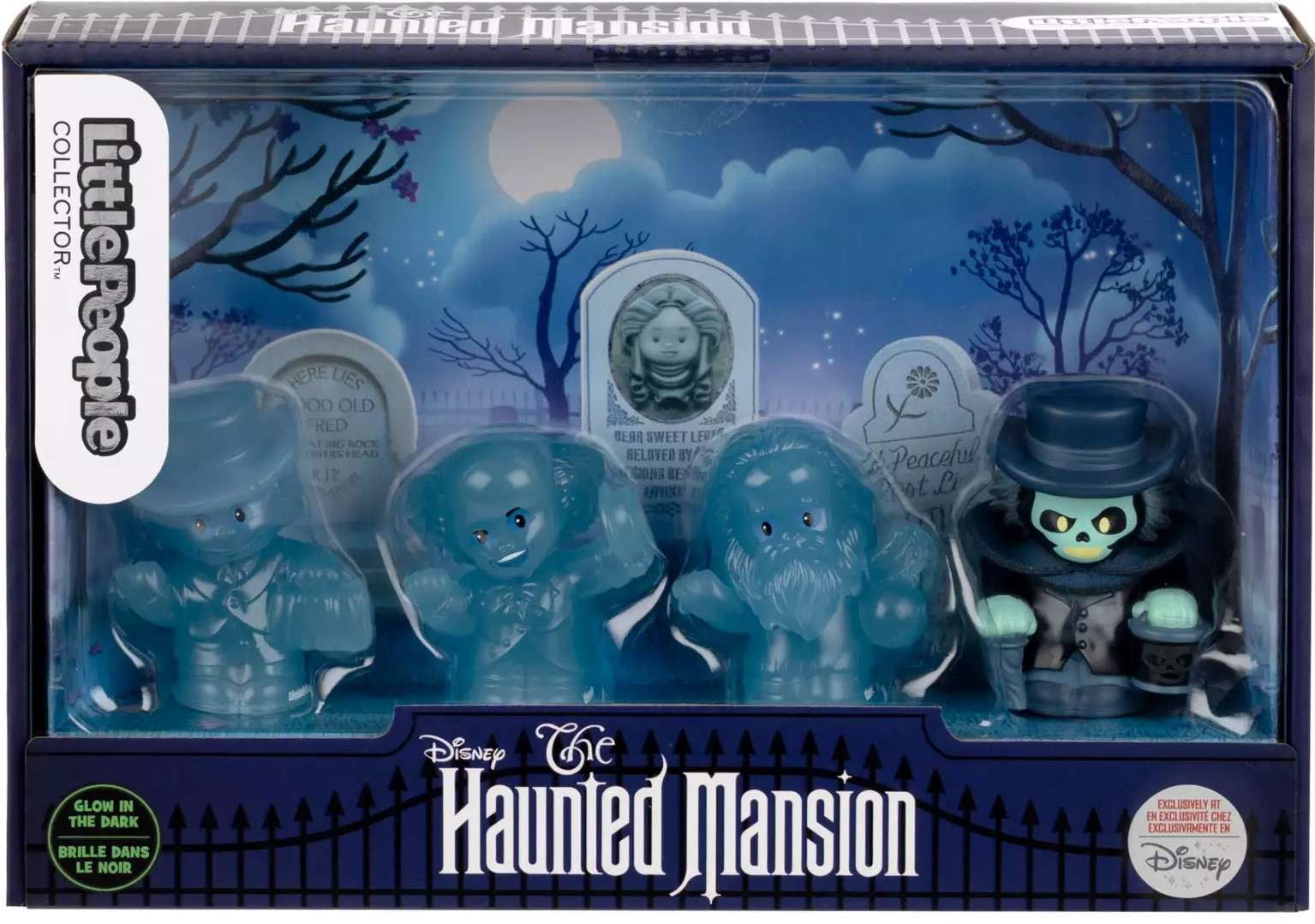 Disney Little People 3 Hitchhiking Ghosts & Hatbox Ghost Collector Set (Glow in the Dark)
