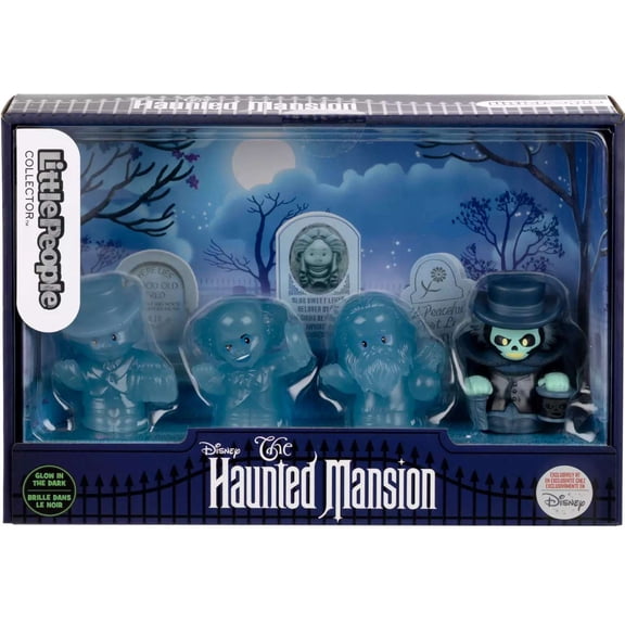 Disney Little People 3 Hitchhiking Ghosts & Hatbox Ghost Collector Set (Glow in the Dark)