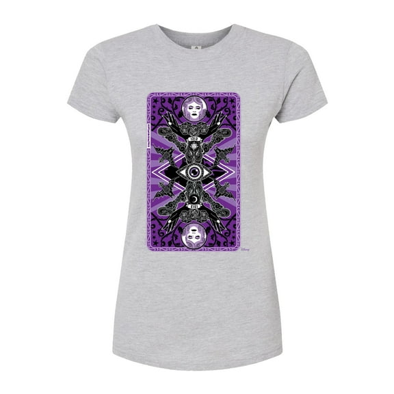 The Haunted Mansion - Haunted Mansion Tarot Card - Juniors Fitted Graphic T-Shirt