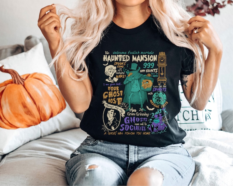 The Haunted Mansion Foolish Mortal Vintage Shirt Hitchhiking