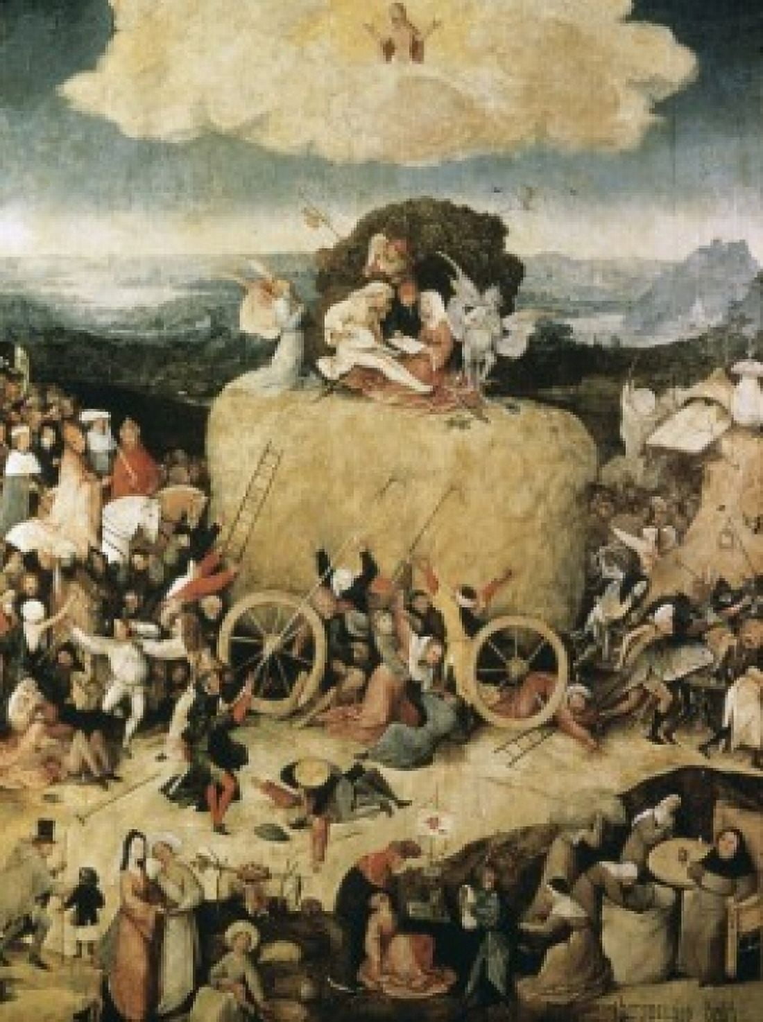 The Hay-Cart 1485-1505 Hieronymus Bosch (1450-1516Netherlandish) Museo del Prado Madrid Canvas Art - Hieronymus Bosch (24 x 36)