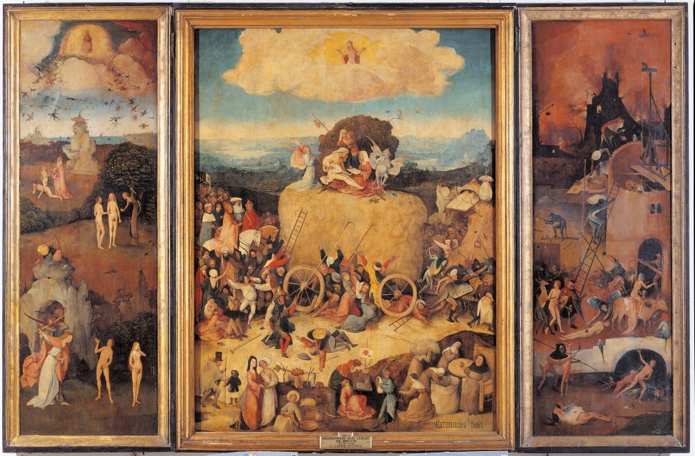 The Hay Wagon (The Tryptych Of Hay) Canvas Art - (24 x 18)