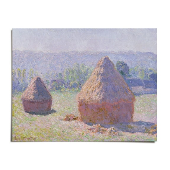 The Haystacks - Claude Monet - 8x10 - Wall Art Print - UNFRAMED
