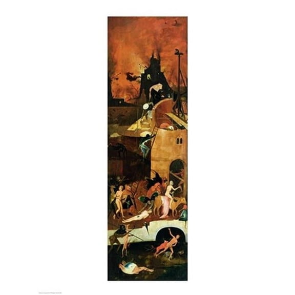 The Haywain - Right Wing of The Triptych Depicting Hell C.1500 Poster Print by Hieronymus Bosch - 24 x 36 in. - Large