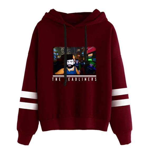 The Headliners Pocket free unisex fashion trend long sleeved hooded sports shirt