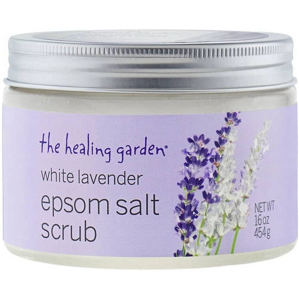 The Healing Garden White Lavender Epsom Salt Scrub, 16 oz.