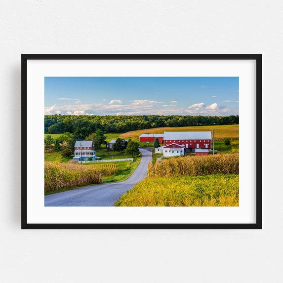The Heart of America - Pennsylvania Photography Black Framed Wall Art Print 16 x 24 inches