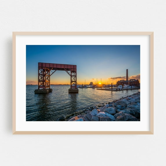 The Heart of Canton - Baltimore Maryland Photography Oak Framed Wall Art Print 8 x 12 inches