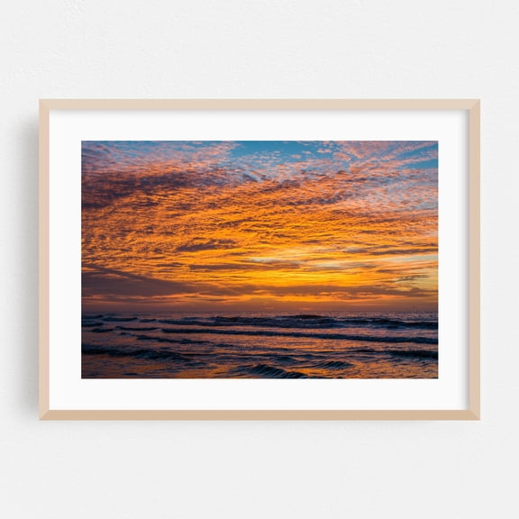 The Heart of Folly Beach - Charleston South Carolina Photography Oak Framed Wall Art Print 24 x 36 inches