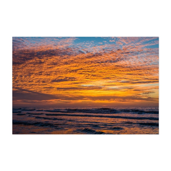 The Heart of Folly Beach - Charleston South Carolina Photography Sunset Ocean Waves Beach Coast Scenic Nature Unframed Wall Art Print 4 x 6 inches