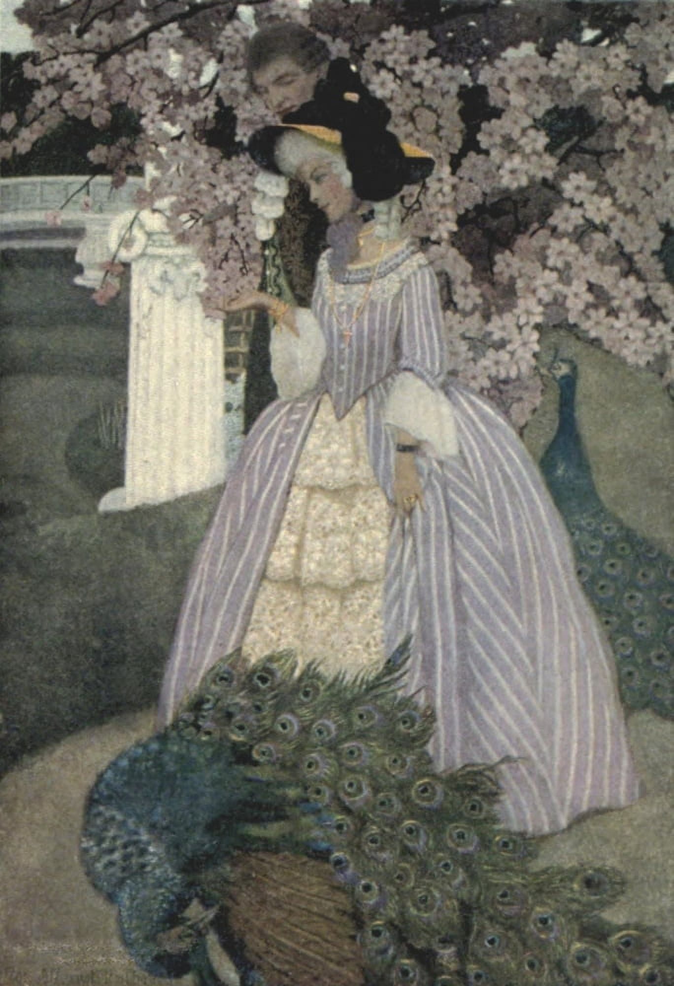 The Heart of Lady Anne 1905 Peacock Canvas Art - Ethel Franklin Betts (18 x 24)
