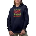 thumbnail image 1 of The Heart of a Father Is the Masterpiece of Nature, Father's Day or Birthday, Navy Blue Hooded Sweatshirt or Hoodie, XL, 1 of 5