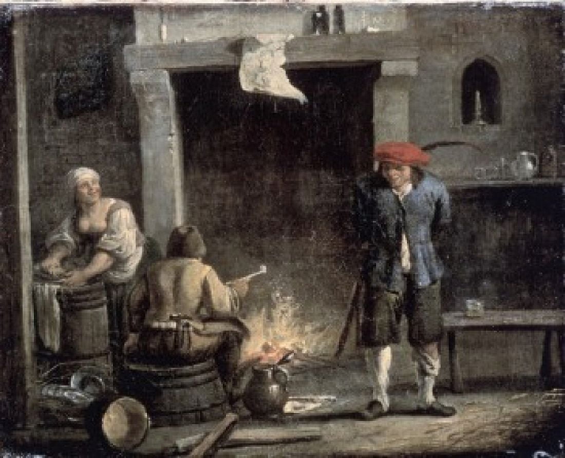 The Hearth David Teniers II (1610-1690Flemish) Pushkin Museum of Fine Arts Moscow Russia Canvas Art - David Teniers II (18 x 24)
