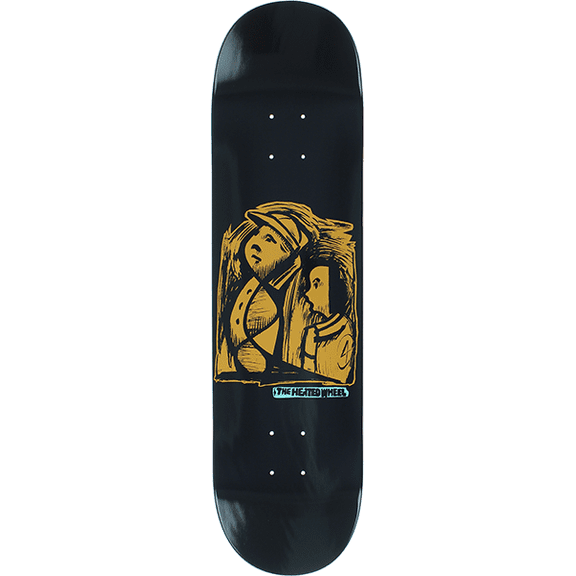 The Heated Wheel Frontier Skateboard Deck 8 Black Orange