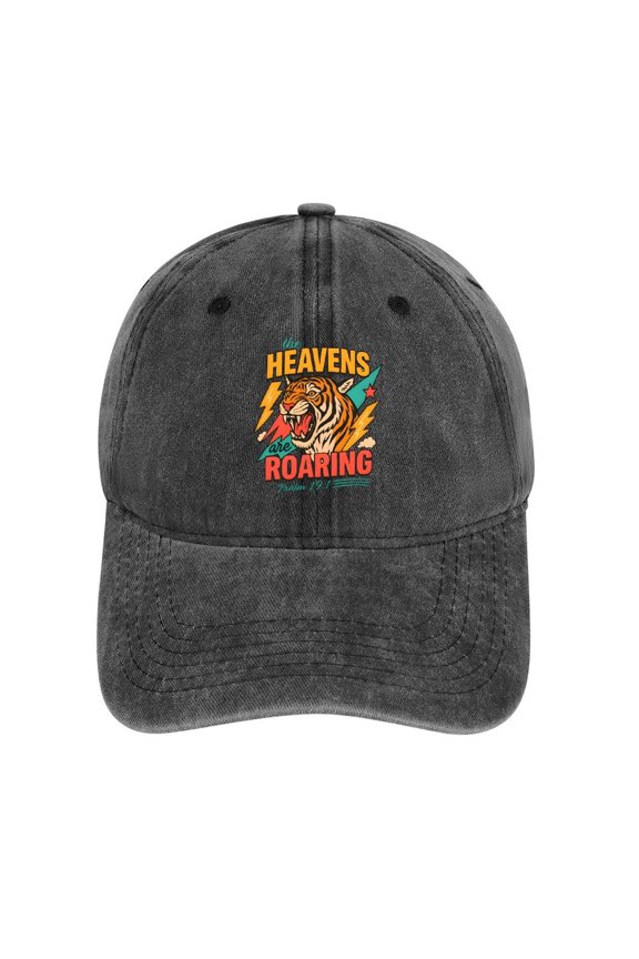 The Heavens Are Roaring Charcoal Hat Adjustable Funny Fashion Unisex Baseball Cap for Men Women