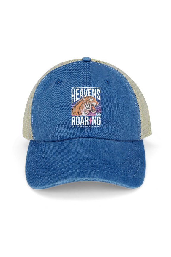 The Heavens Are Roaring Dark Blue Hat Adjustable Funny Fashion Unisex Baseball Cap for Men Women