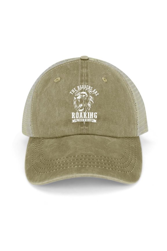 The Heavens Are Roaring Khaki Hat Adjustable Funny Fashion Unisex Baseball Cap for Men Women