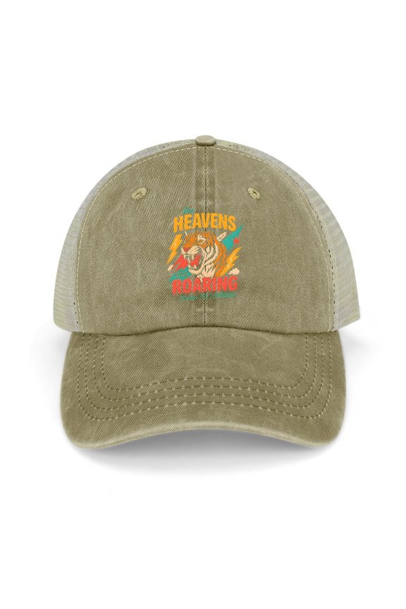 The Heavens Are Roaring Khaki Hat Adjustable Funny Fashion Unisex Baseball Cap for Men Women