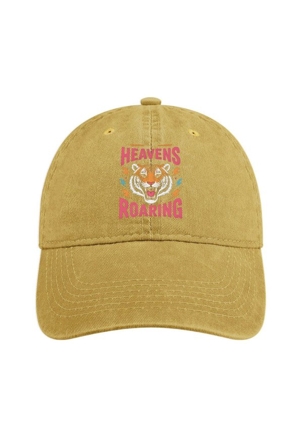 The Heavens Are Roaring Sand Colour Hat Adjustable Funny Fashion Unisex Baseball Cap for Men Women