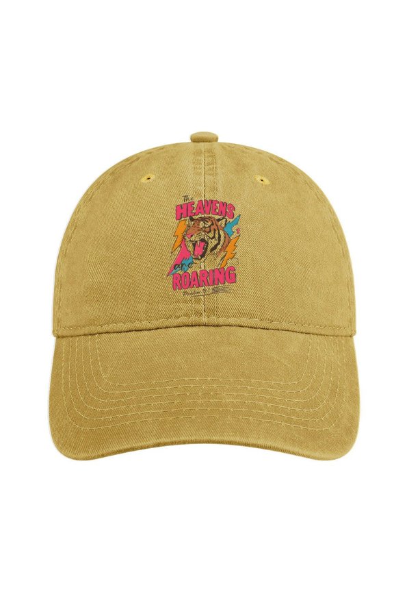 The Heavens Are Roaring Sand Colour Hat Adjustable Funny Fashion Unisex Baseball Cap for Men Women