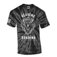 thumbnail image 1 of The Heavens Are Roaring The Praise Of His Glory Lion Of Judah Mens Christian Short Sleeve T-Shirt Graphic Tee-Black Tie Dye-large, 1 of 4