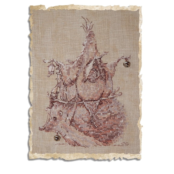 Wizardi Counted Cross Stitch Kit - The Hedgehog 75-M014 K Nimue