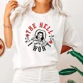 thumbnail image 1 of The Hell I Won't Sassy Cowgirl Cowboy Roses Pattern Tops for Womens T Shirts Crew Neck Casual Short Sleeve Graphic Tees White,5XL, 1 of 5