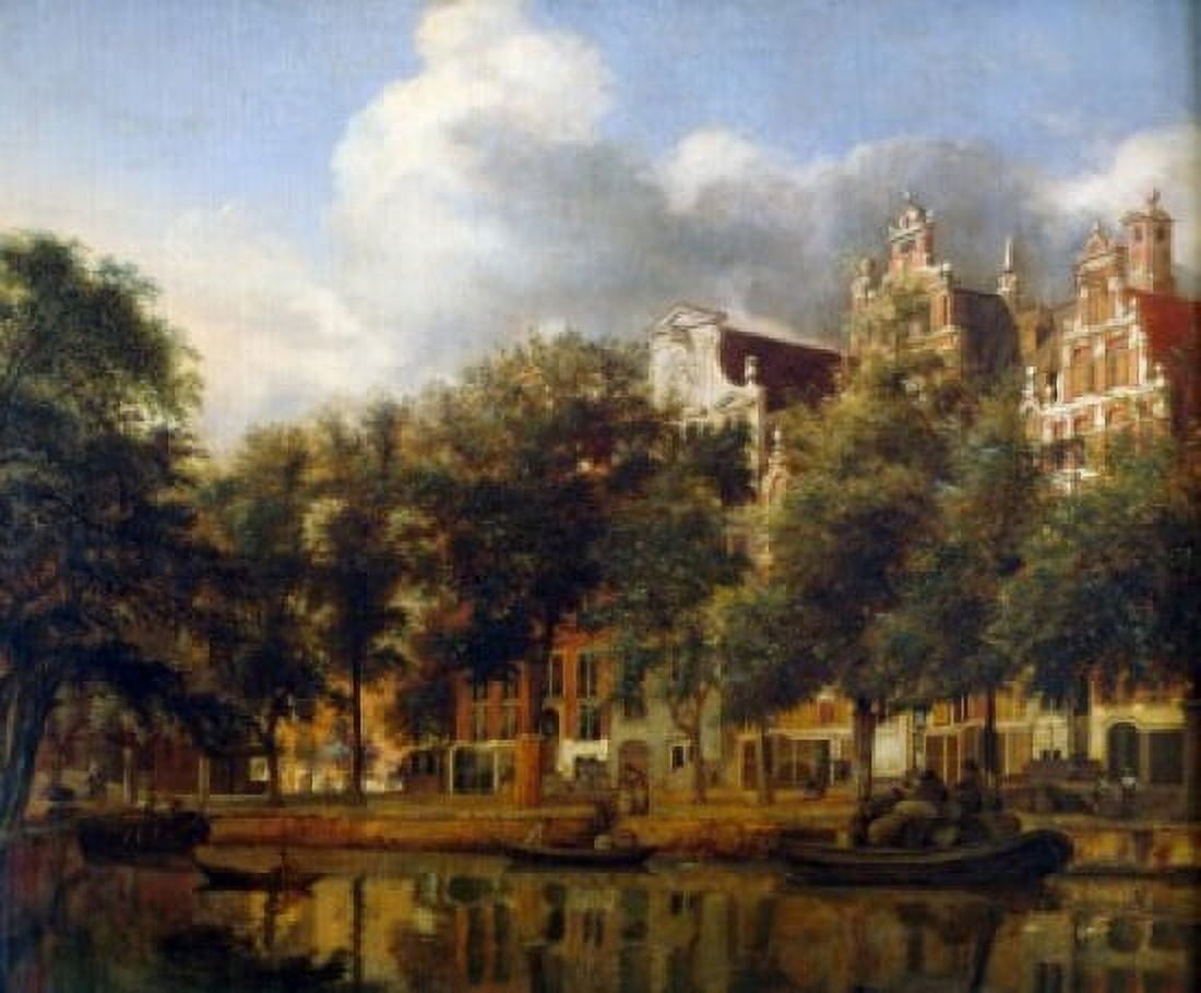 The Herengracht in Amsterdam by Jan van der Heyden 1637-1712 Canvas Art - (18 x 24)