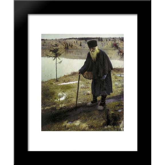 The Hermit 20x24 Framed Art Print by Nesterov, Mikhail