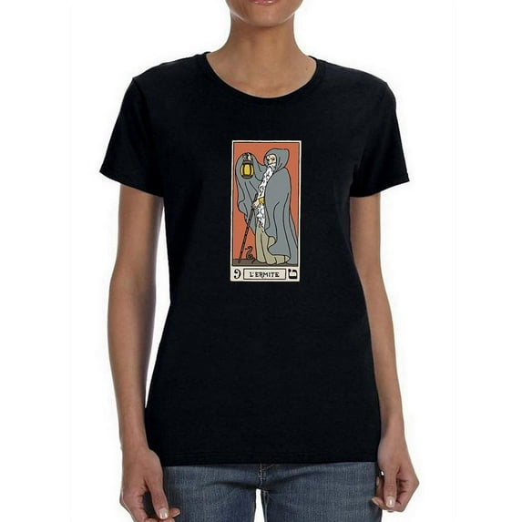 The Hermit Card Shaped T-Shirt Women -Image by Shutterstock, Female Large