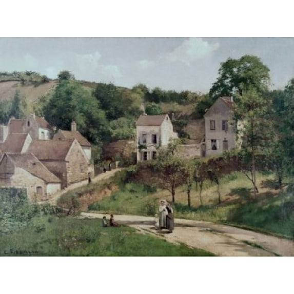 The Hermitage at Pontoise ca. 1867 Camille Pissarro (1830-1903 French) Solomon R. Guggenheim Museum Poster Print (18 x 24)