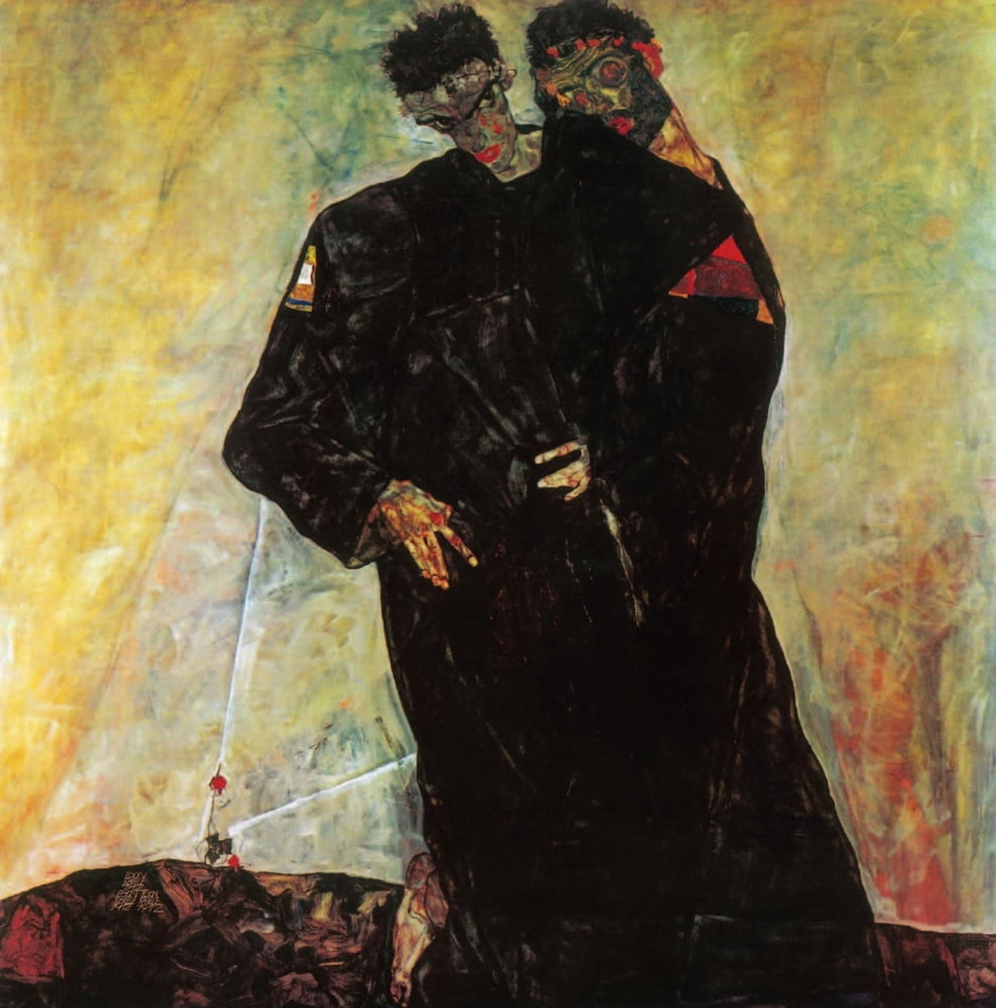 The Hermits 1912 Canvas Art - Egon Schiele (18 x 24)