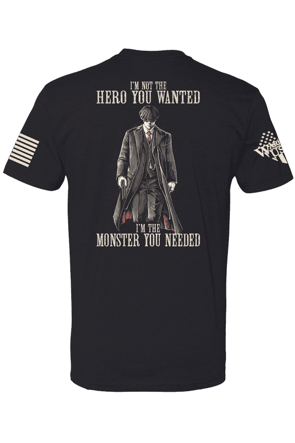 The Hero You Wanted by Warrior USA, Black, 60/40 Cotton-Polyester Blend (US, Alpha, Small, Regular, Regular, Black)