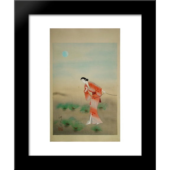 The Heroine Koman in the play Tanba Yosaku 20x24 Framed Art Print by Yamamura Toyonari