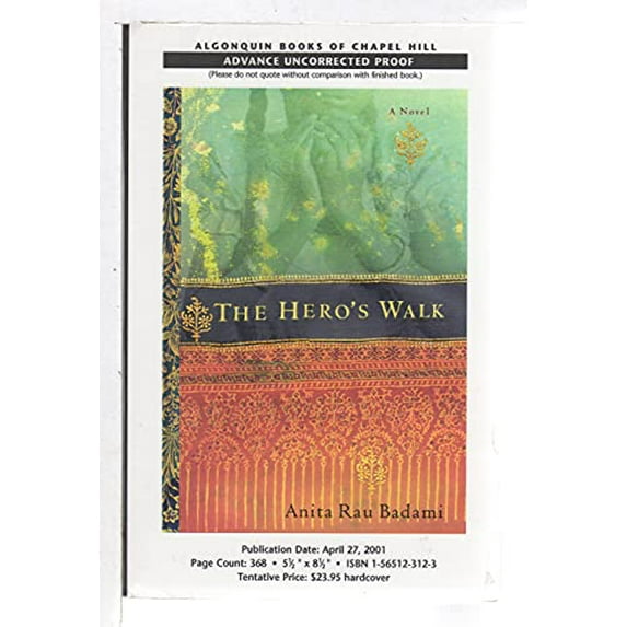Pre-Owned The Hero's Walk, 9781565123120, 1565123123, Hardcover, First Edition edition