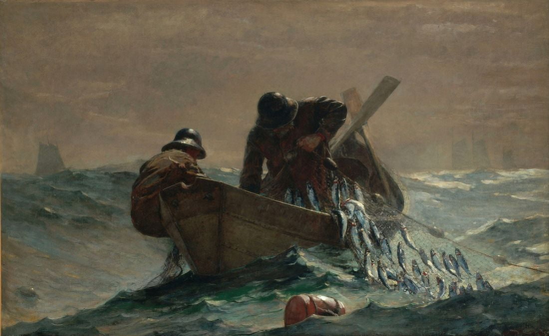 The Herring Net Canvas Art - Winslow Homer (18 x 24)