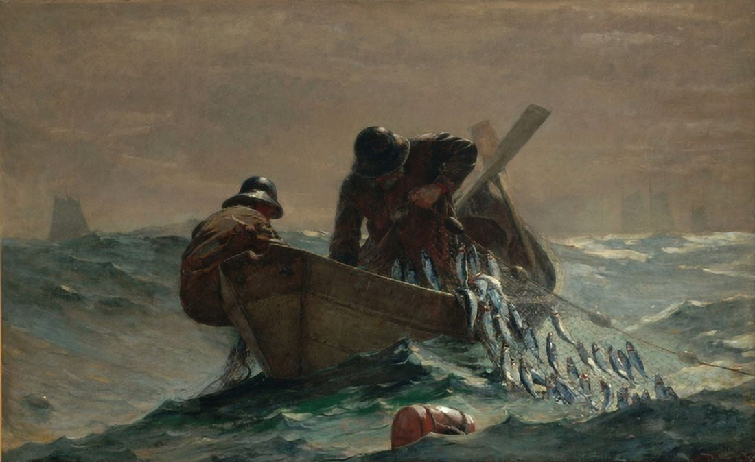 The Herring Net Canvas Art - Winslow Homer (24 x 36)